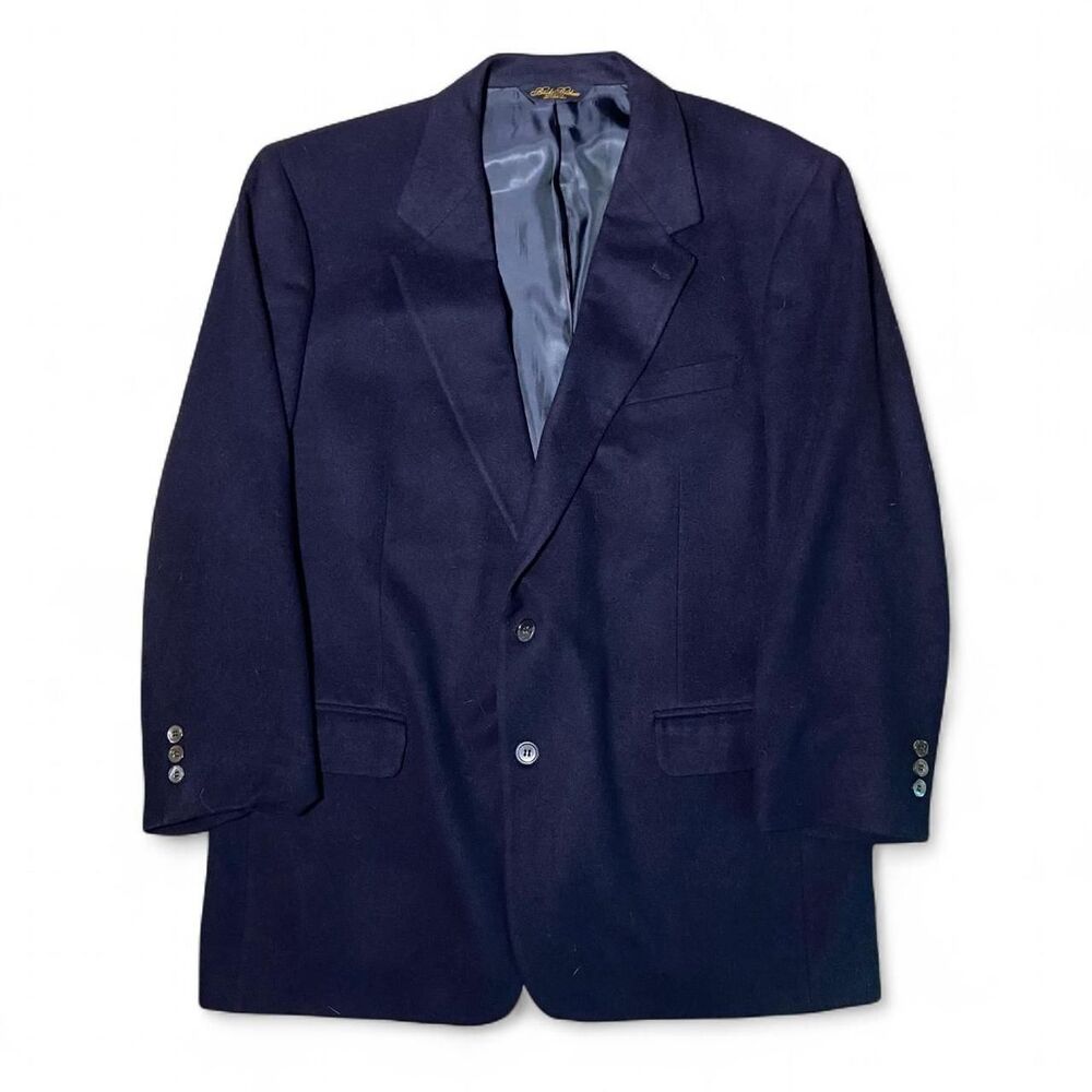 Y2K Brooks Brothers 100% Cashmere Dress Jacket – Navy | Made in USA – Size 46R
